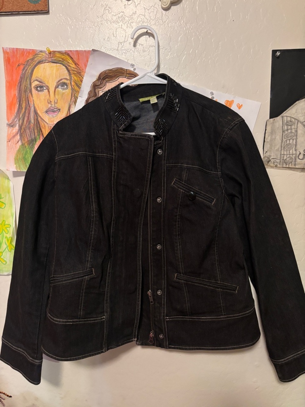 Sigrid Olsen Black Lightweight Men's Zip-Front Jacket